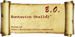 Bontovics Otelló névjegykártya