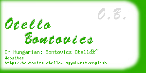 otello bontovics business card
